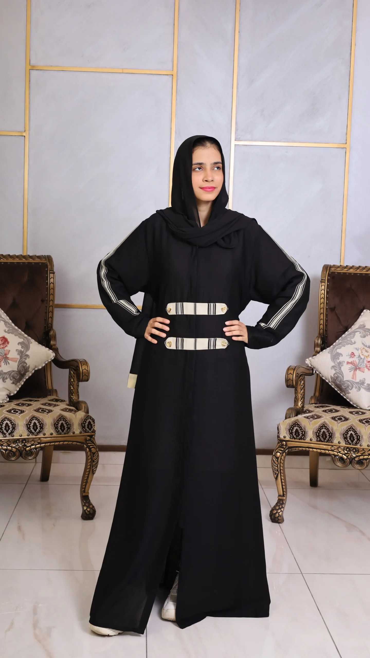 Sportif Abaya Noir (2)